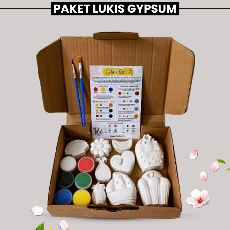 

Ready Patung Lukis Paint Gypsum Set Melukis Anak Lengkap Mewarnai DIY Mainan Anak Dengan 6 Pcs Cat Air Dan 2 Pcs Kuas Lukis Murah