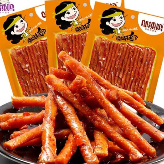 

Dijual Murah 邬辣妈 酒鬼豆筋 蒜香味 香辣味 辣条/ WULAMA LATIAO SPICY TOFU GLUTEN