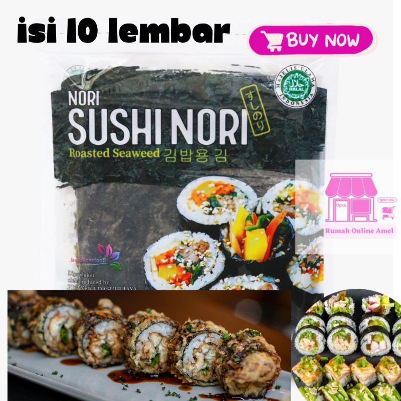 

Sushi Nori Javafood isi 10 Lembar Halal