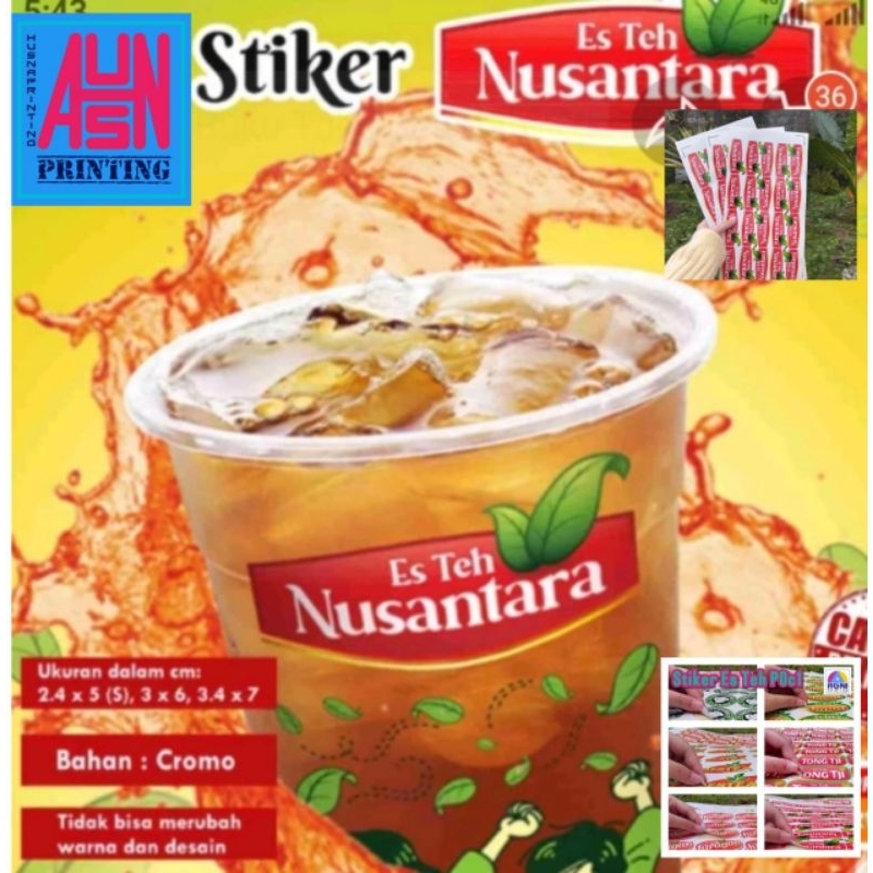 

stiker label es teh Ns bisa COD