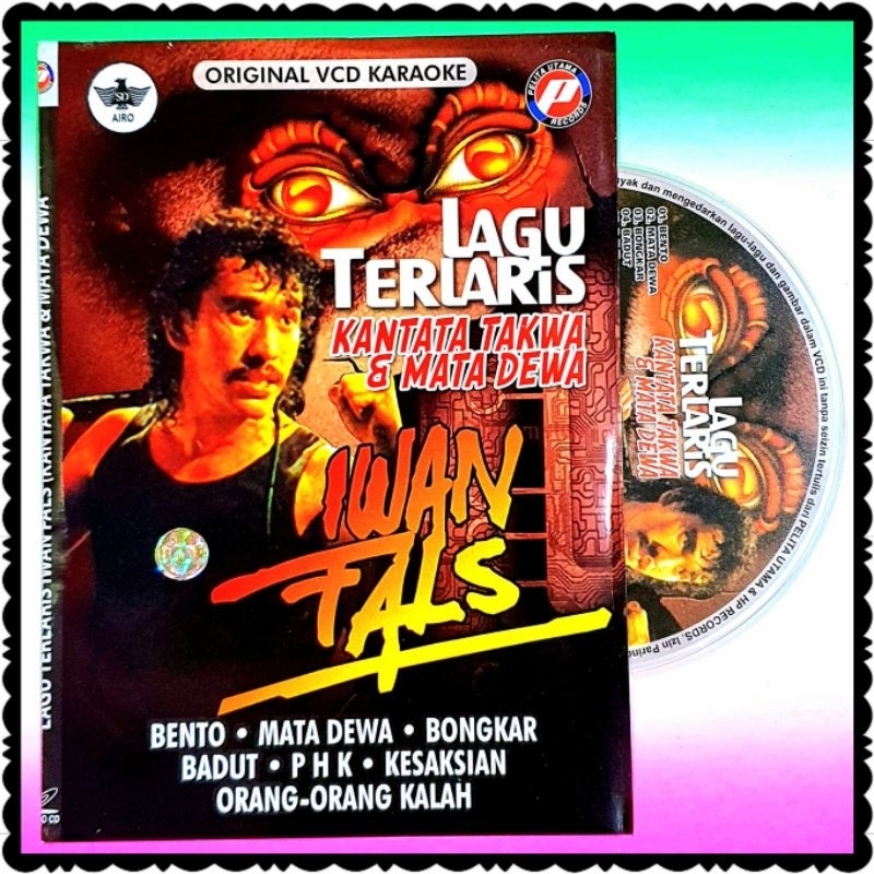 KASET VCD ORIGINAL LAGU IWAN FALS BISA KARAOKE-VOCAL ON OF AKTIF-IWAN FALS ORIGINAL-LAGU IWAN FALS F
