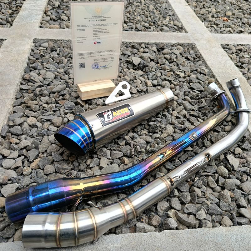 Knalpot Racing Gacor Original Supra 100/110/125 Smash Jupiter Z/Z1 Vega R/ZR Revo Absolute/Fit Blade