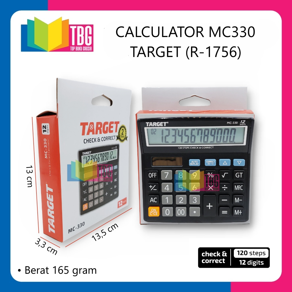 

1 PCS CALCULATOR MC330 TARGET KALKULATOR ALAT HITUNG (R-1756)