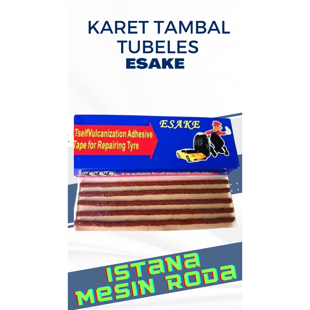 

Karet Tambal Tubeless Esake 1 Dus Isi 60 Pack