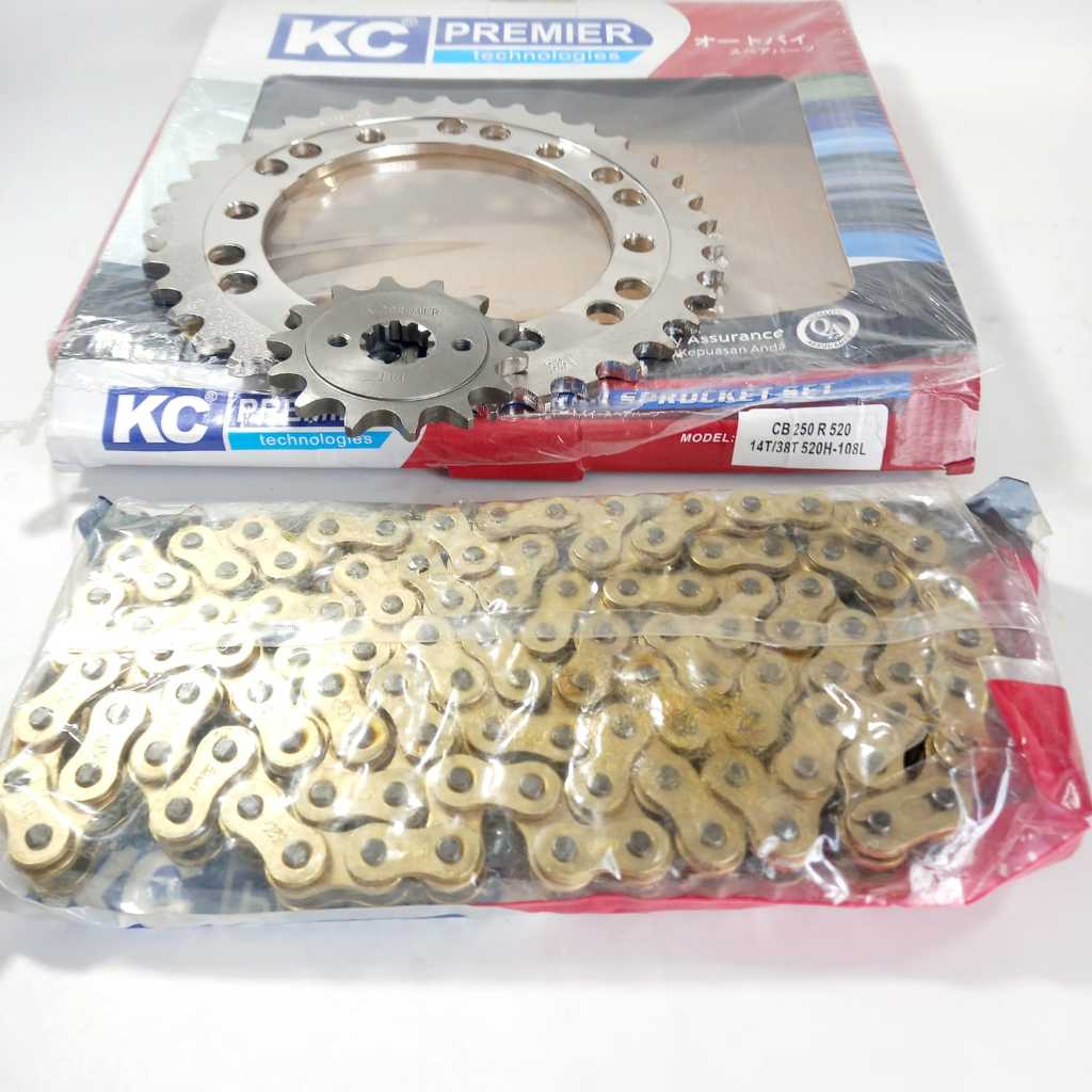 GEAR SET CB250R 520 14/38T 520H-108L GOLD SERIES GIR PAKET CB250 R GIR PAKET CB250R 520