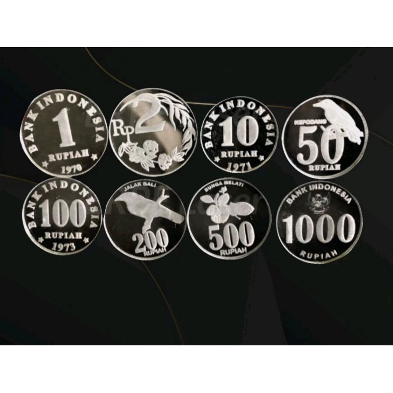 Replika uang koin Rp. 24 dan Rp. 25