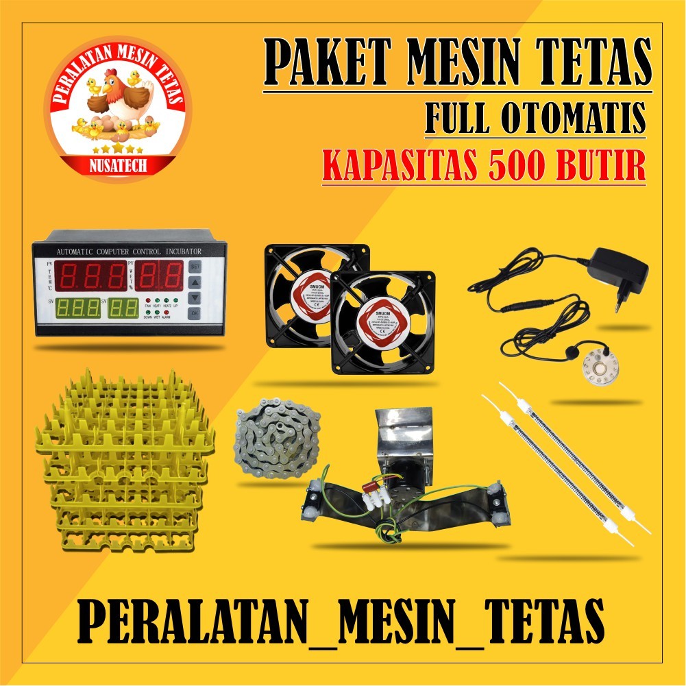 Paket Lengkap Mesin Tetas Full Otomatis Kapasitas 500 Telur Penetas