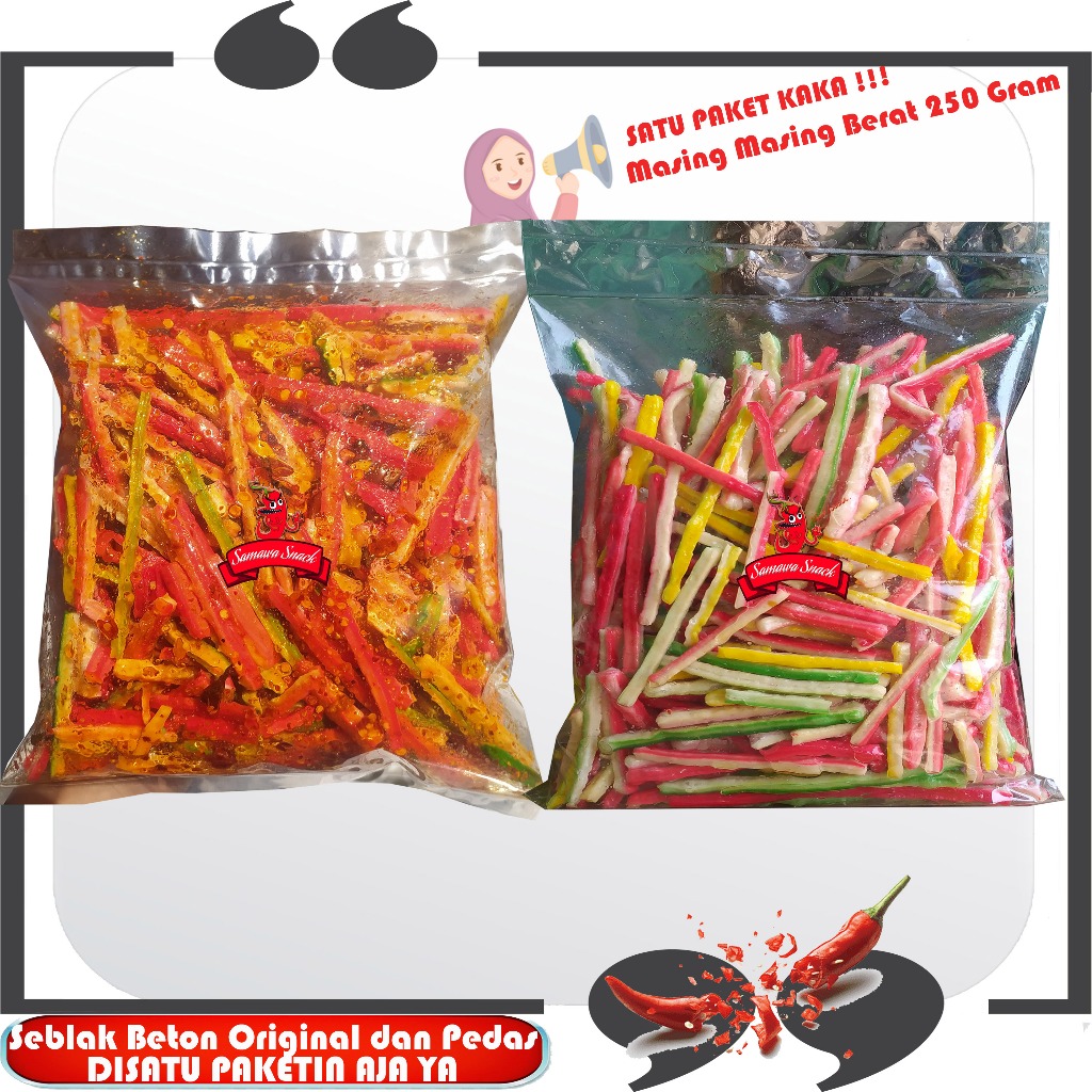 

SATU PAKET seblak beton original dan pedas daun jeruk