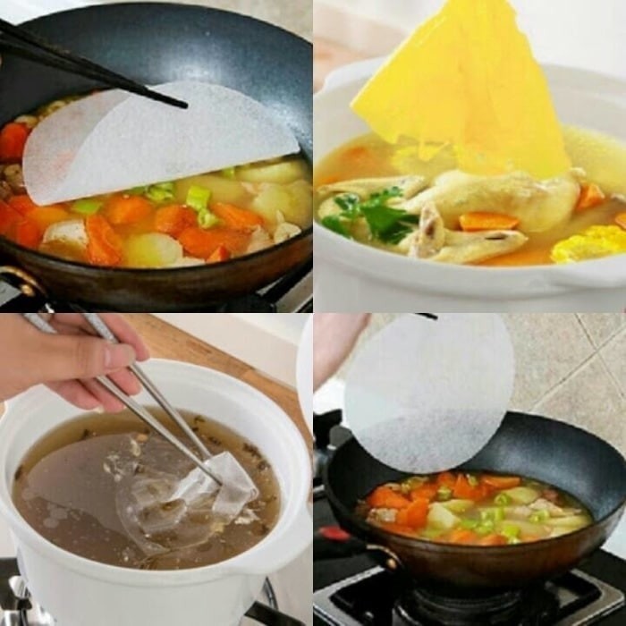ISI 12PCS KERTAS MINYAK MAKANAN Kertas Penyerap Minyak Makanan / Kertas Penghisap Minyak Hidup Sehat