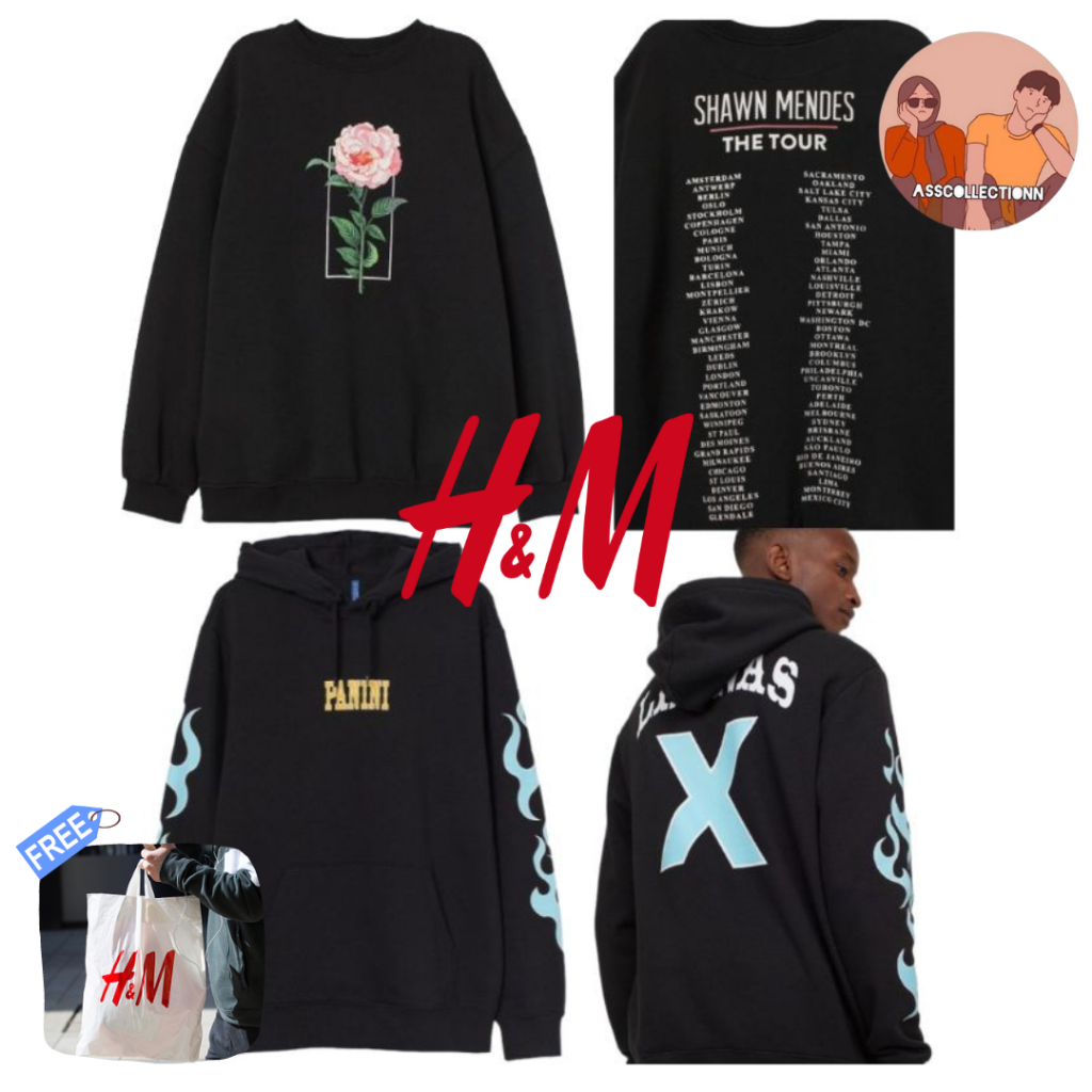 crewneck h&m hnm shawn mendes black