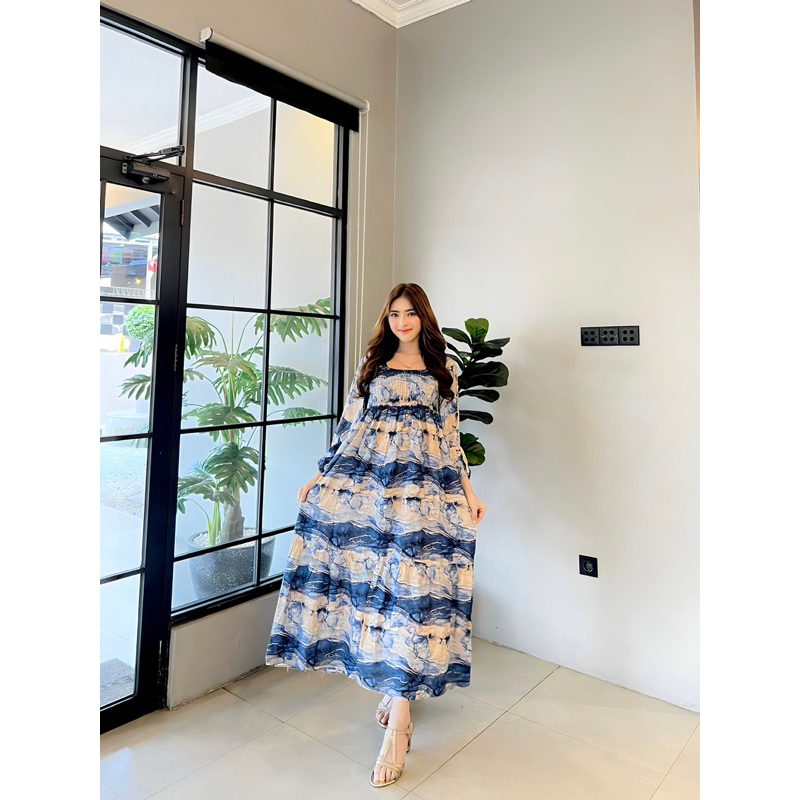 LONG DRESS SMOKE RAYA PREMIUM || DRESS RUMAHAN || DASTER PREMIUM