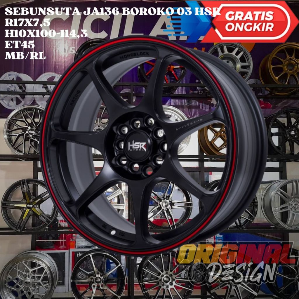 Velg Mobil RUSH , TERIOS , ERTIGA , XPANDER , HSR SEBUNSUTA Ring 17 R17
