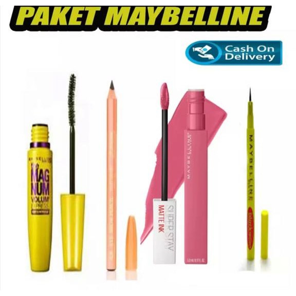 Paket Make Up Lengkap Murah Maybeline Paket Kosmetik Wanita 4 in 1