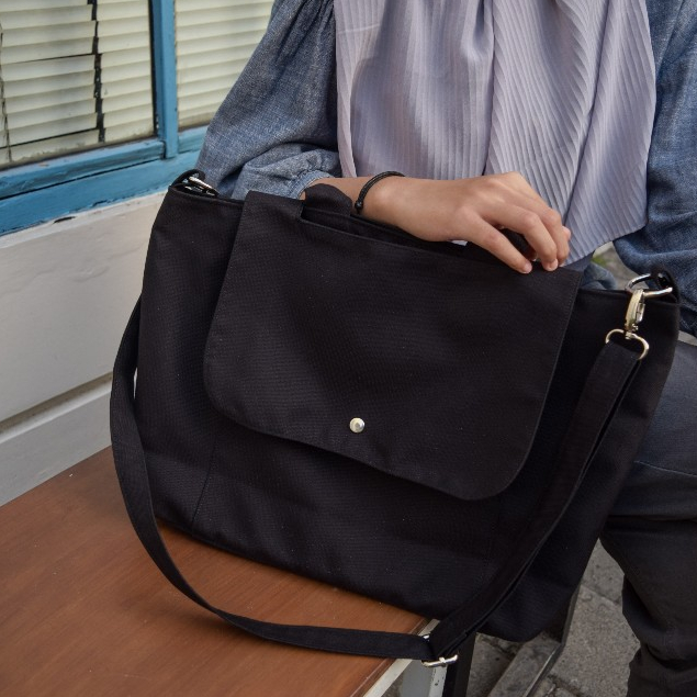 Zara Black Bag (Tas Bahu, Tas Selempang, Tote Bag, Tas Canvas, Tas Kuliah Polos, Casual Bag, Tas Lap