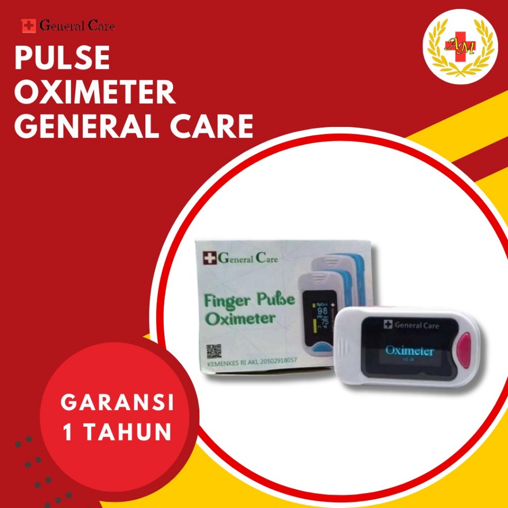 Pulse Oximeter General Care Fingertip Pulse Oxymeter Oksimetri Saturasi Oksigen O2