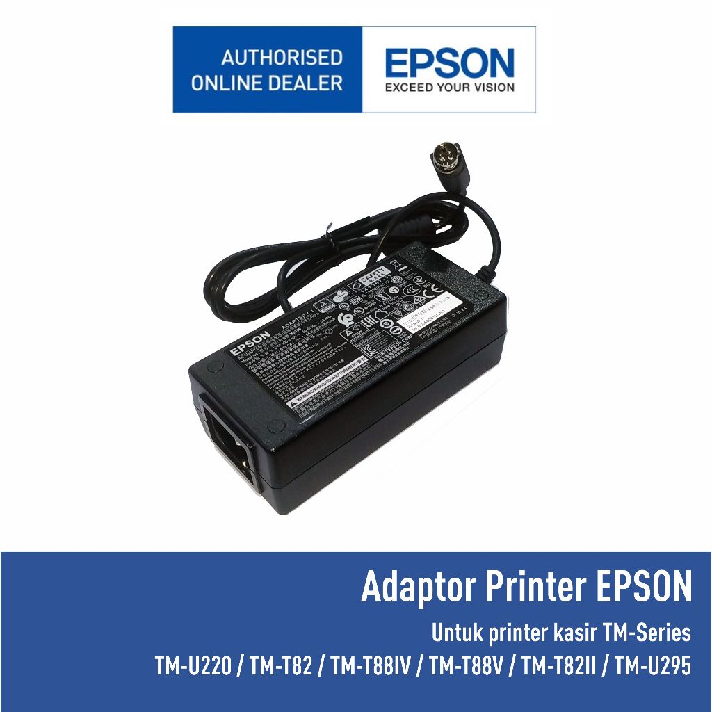 AC ADAPTOR EPSON PRINTER TM SERIES TMU220 TMT81 TM82 TMU295 Original