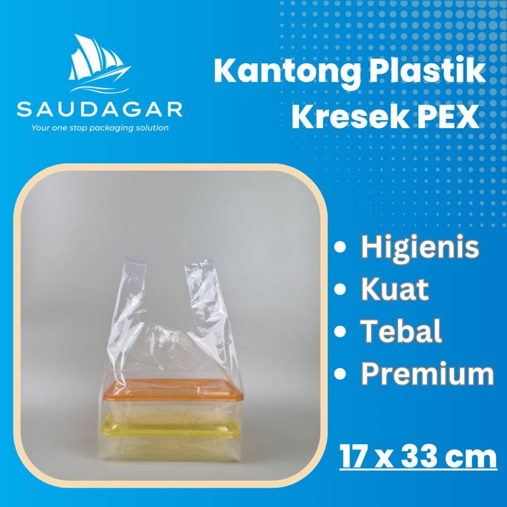 Kantong Plastik Kresek PE PEX Bening Ukuran 17