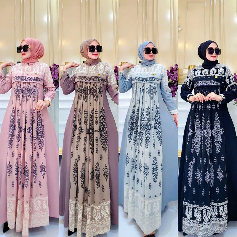 Khadijah Dress by DF Collection/Gamis terbaru/gamis premium/gamis kekinian/pakaian muslimah