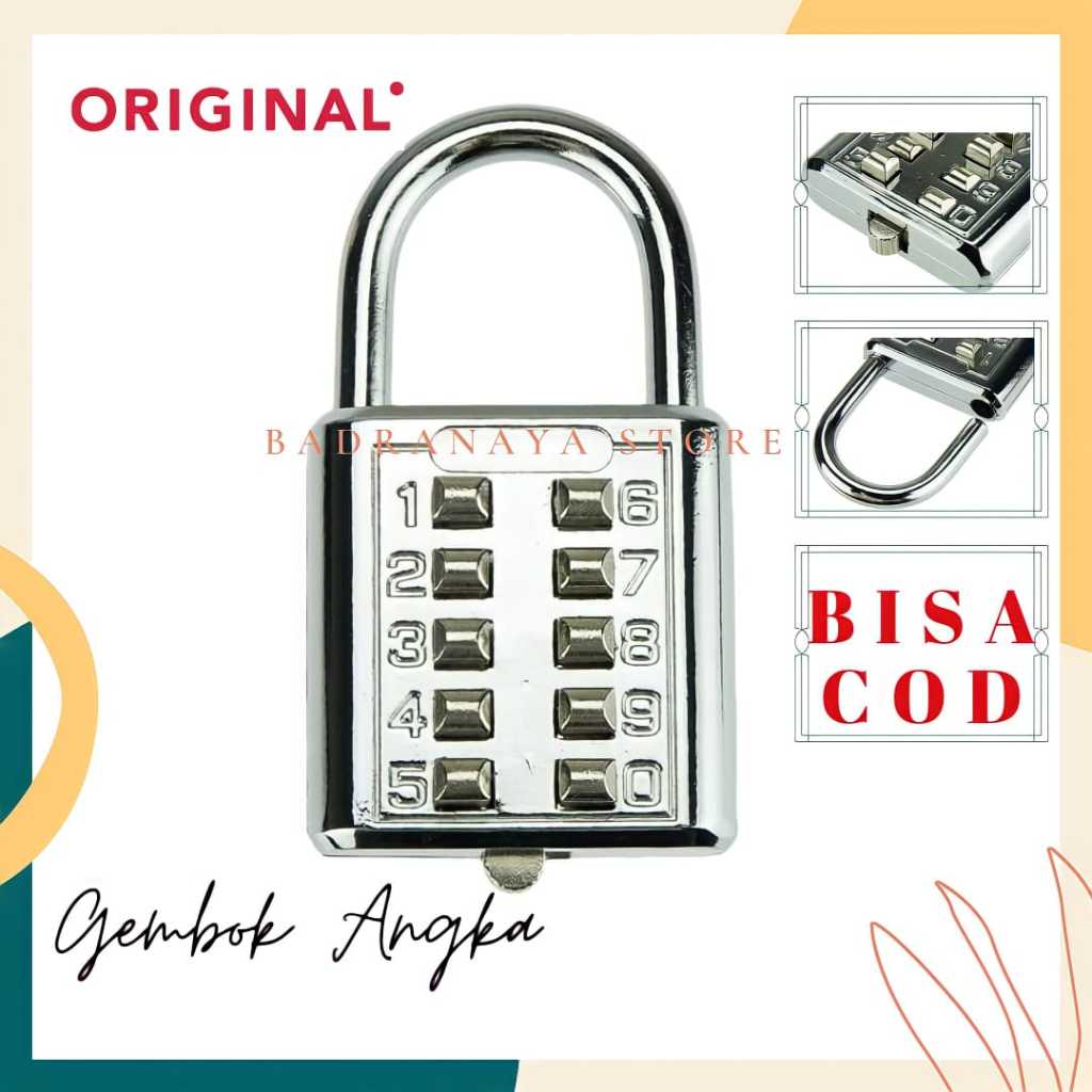 Gembok Angka Gembok Pin Gembok Kombinasi 10 Digit Angka