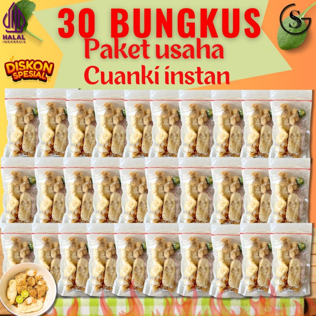 

30 PCS CUANKI INSTAN PAKET USAHA HOTPOT INSTAN KALDU GURIH KUAH PEDAS