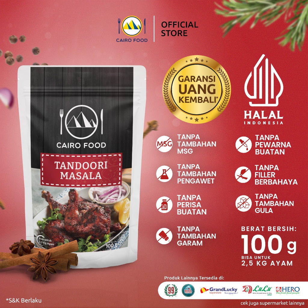 

Bumbu Tandoori Masala Cairo Food - 100g