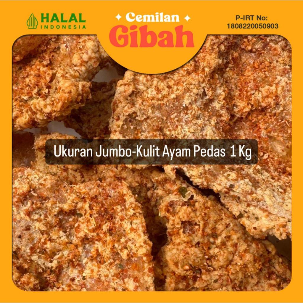 

Ukuran Jumbo - 1 Kg - Keripik Kulit Ayam PEDAS GURIH Ala Cemilan Gibah - Cemilan Gibah
