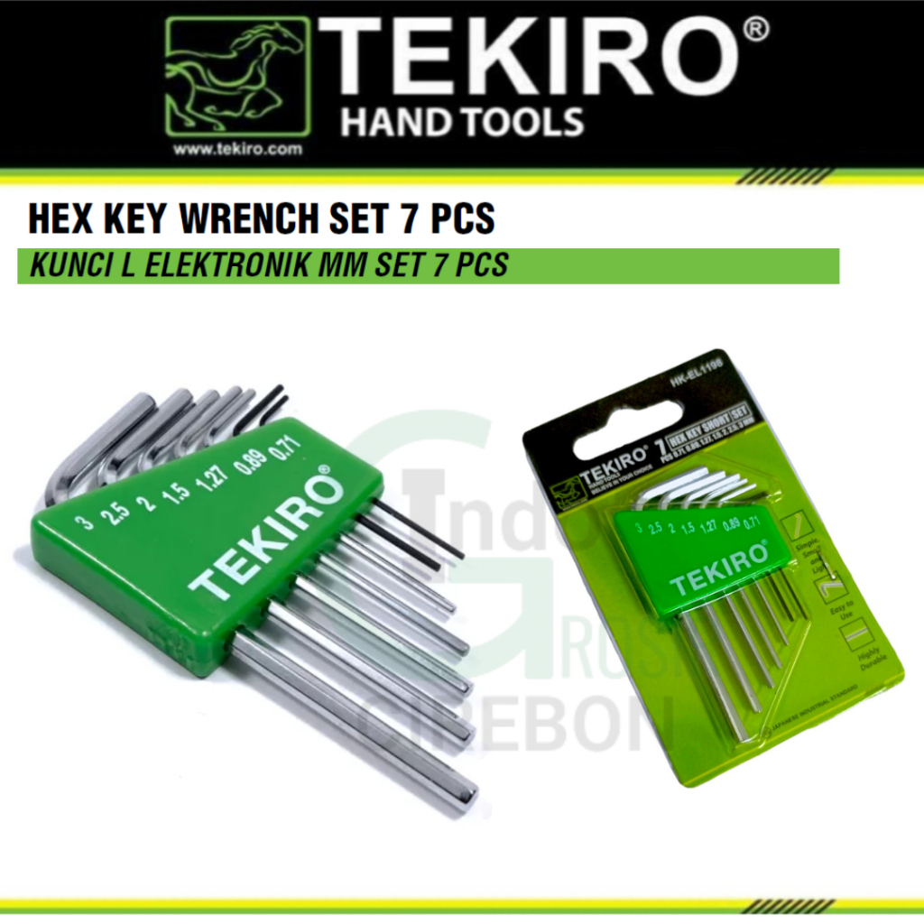 Tekiro Kunci L Set 7 Pcs Kecil Set Kunci L Elektronik Mini Isi 7 pcs Jam  Handphone