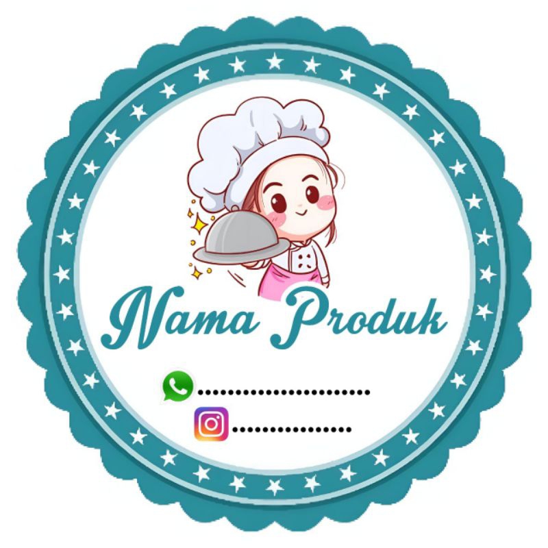 (Minimal order 100 buah) STIKER PRODUK KEMASAN MAKANAN / CEMILAN / SNACK BOX / SNACK /KERUPUK