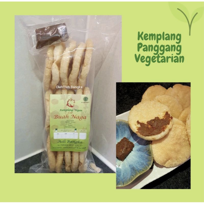 

Kerupuk Kemplang Panggang Vegetarian Vegan Cap Buah Naga Asli Bangka