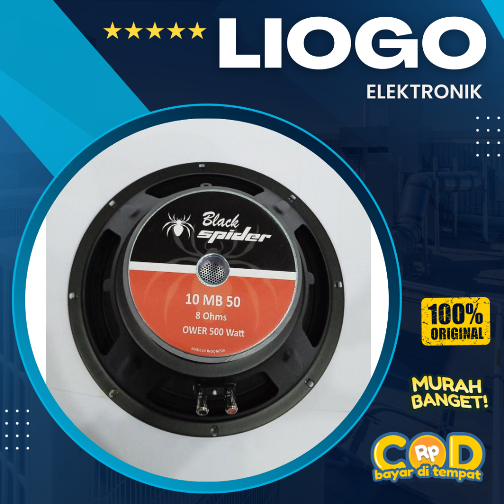 Speaker Black Spider 10 Inch 10 MB 50 Fullrange Mid Bass Black Spider 10 MB 50