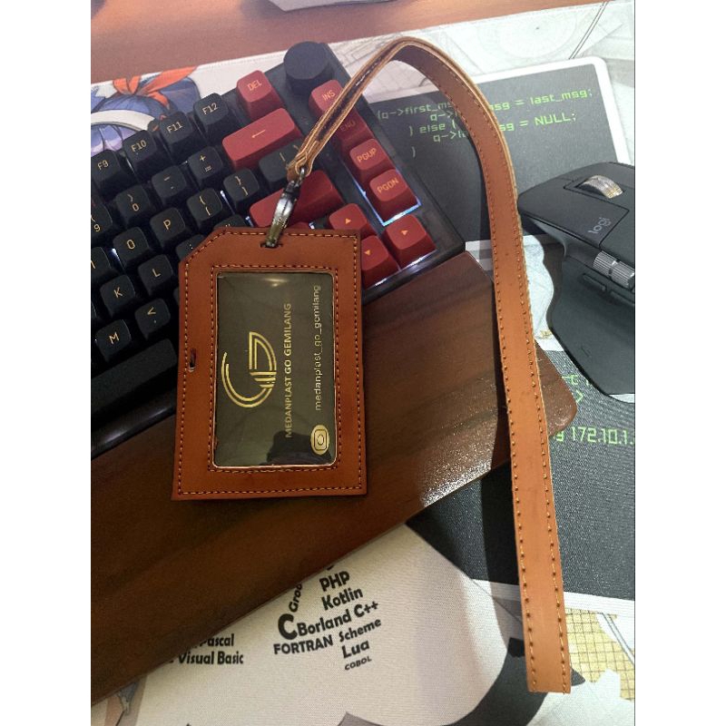 

Name Tag Id Card Holder kulit sintetis