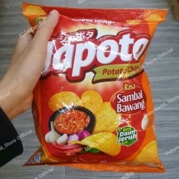 

Japota potato chips snack rasa SAMBAL BAWANG 68gr