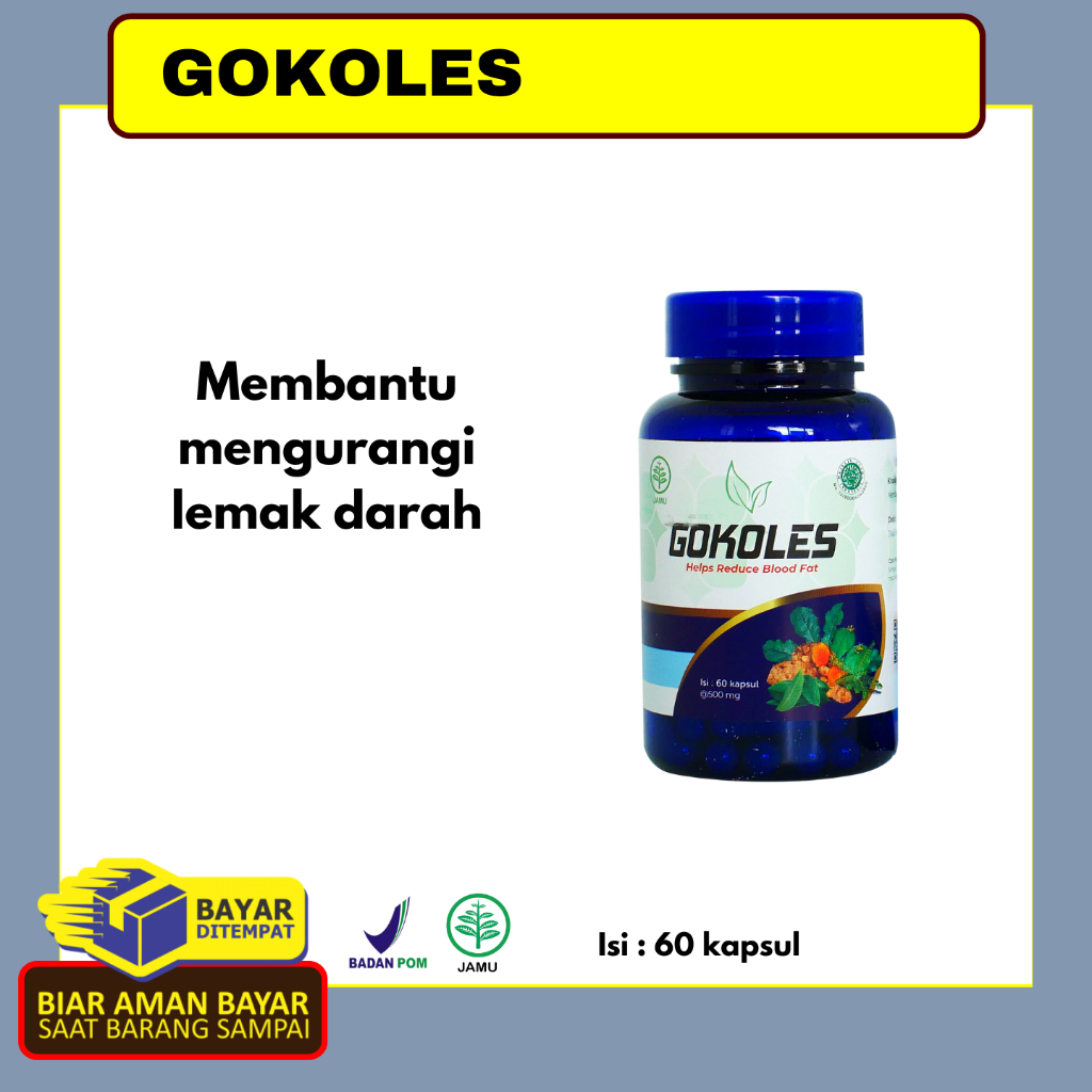BPOM ORI -Gokoles Obat Herbal Kolestrol 60 Kapsul