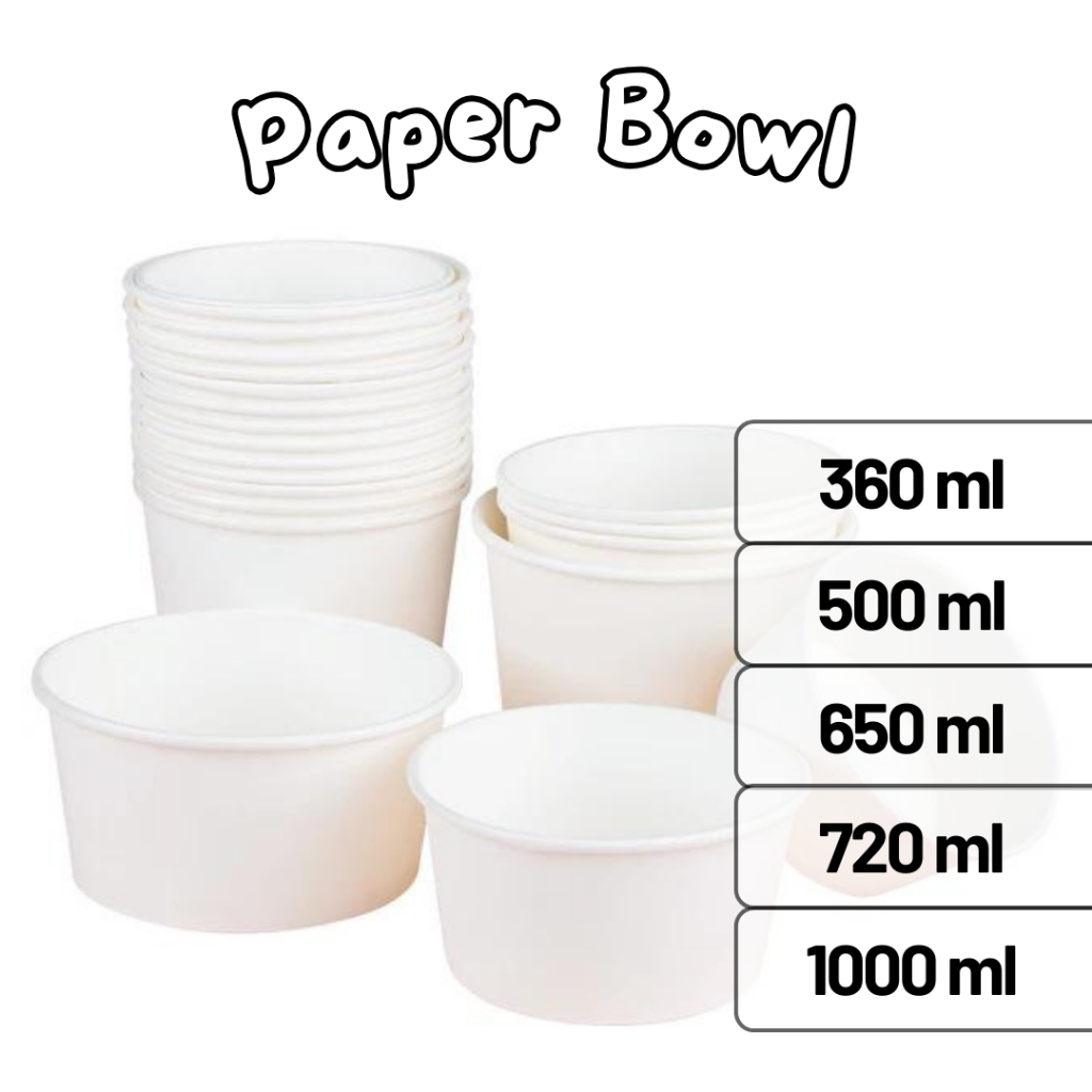 Paper Cup Mangkuk / Mangkok Makan Kertas / Hot Papercup Bowl