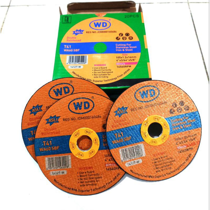 BEJI POTONG WD 4".POTONG BESI WD(pack)