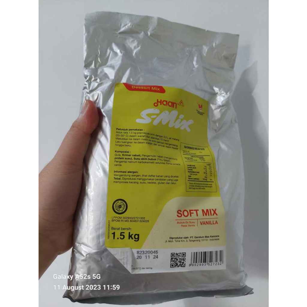 

[oddsolshop] pekanbaru/Haan Smix Vanilla 1.5KG Bubuk Es Krim Vanila Ice Cream Mix 1500GR