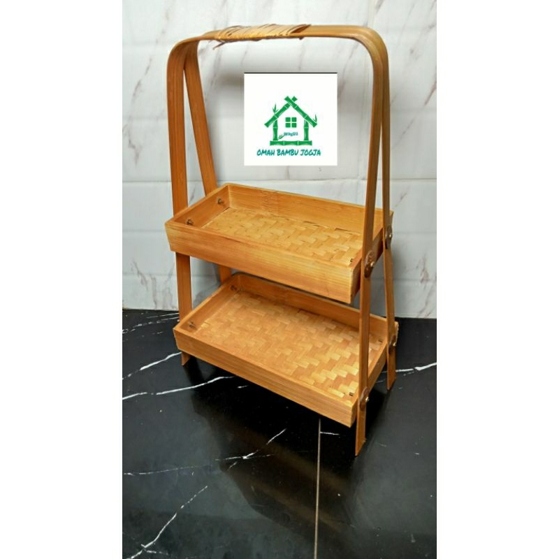 RAK BUMBU / RAK DAPUR BAMBU /RAK BAWANG