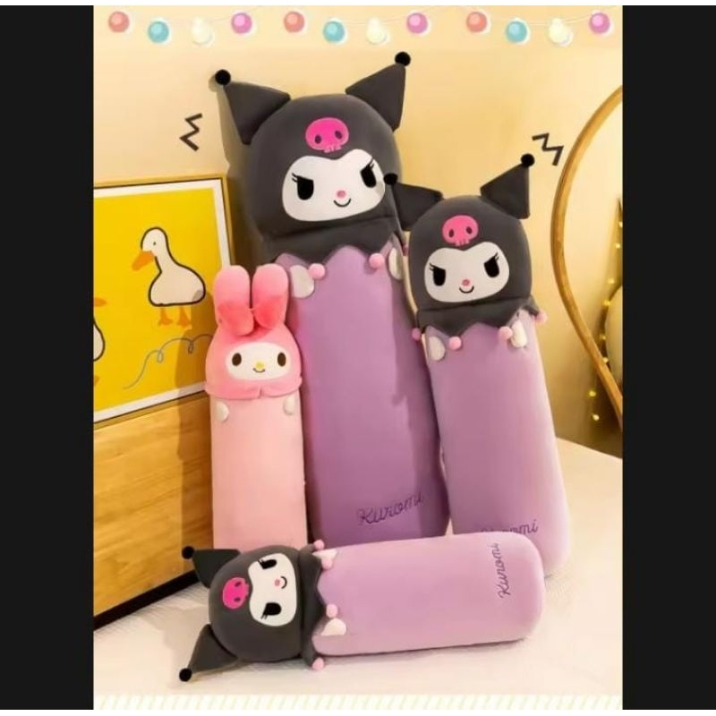 Guling Karakter My melody Kuromi 60cm bahan plush import hadiah ulang tahun