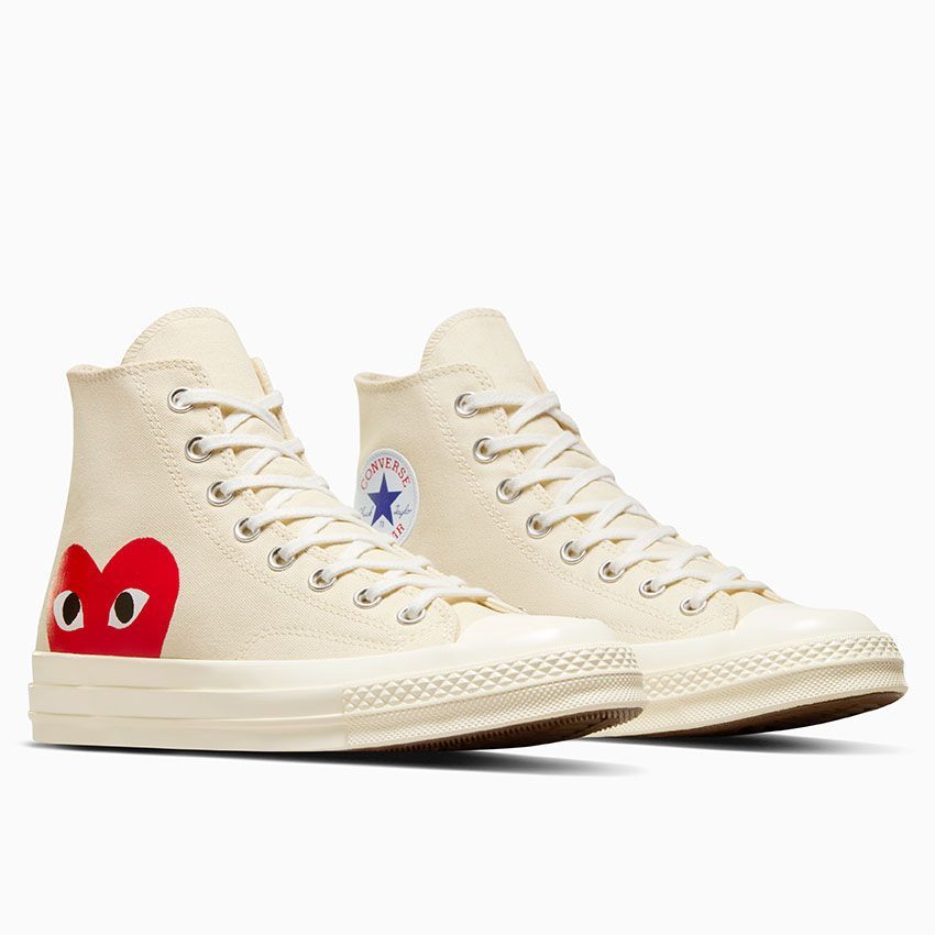 Converse x Comme des Garcons PLAY Chuck Taylor 70s High Top Milk/Red/Black - Original