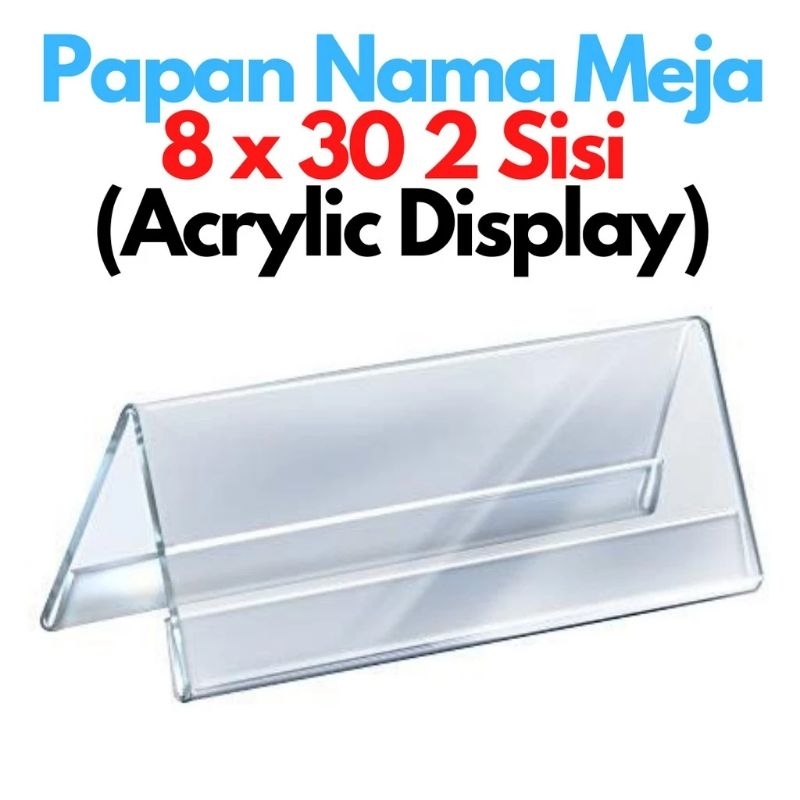 

GM Acrylic Name Plate 830 - Papan Nama Meja 8x30 cm Akrilik 2 Sisi Acrylic Name Plate Tag Acrylic / Tent Card