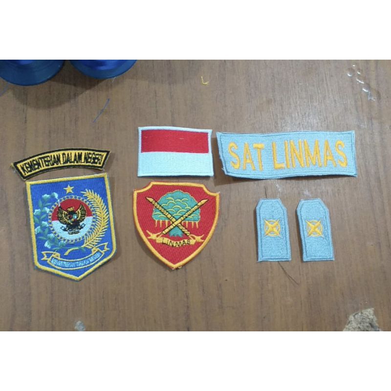 BED LINMAS TERBARU LOGO BORDIR LINMAS DAPAT 30 SET SESUAI FOTO BETGE LINMAS TERBARU BORDIR LINMAS