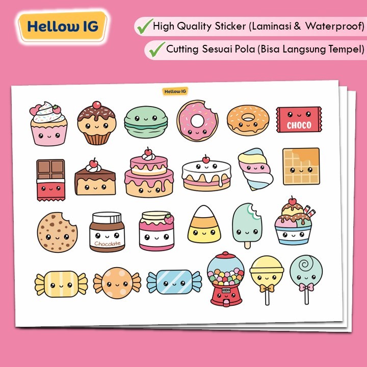 

STICKER PACK | CUTE SWEETS CUPCAKE | STIKER BOTOL LUCU AESTHETIC LAPTOP HP WATERPROOF HIGH QUALITY