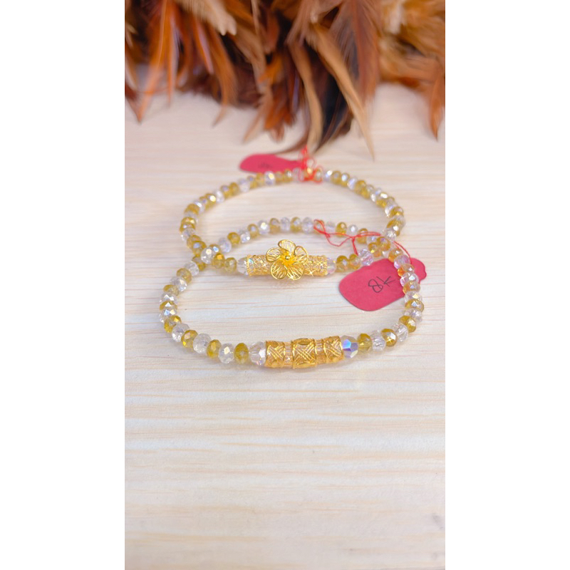 Gelang cham bambu emas kadar 375%/8k