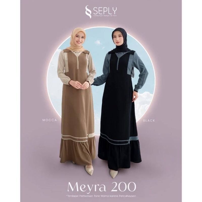 Gamis Seply Meyra 200 Mocca dan Black
