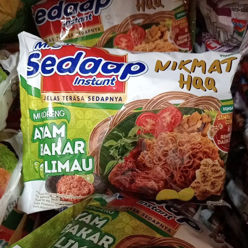 

mie sedaap ayam bakar limau 1 paket isi 10