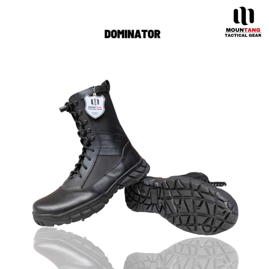 Sepatu pdl boots Jatah POLRI Bahan Kulit Asli dan Codrura Premium Anti Air