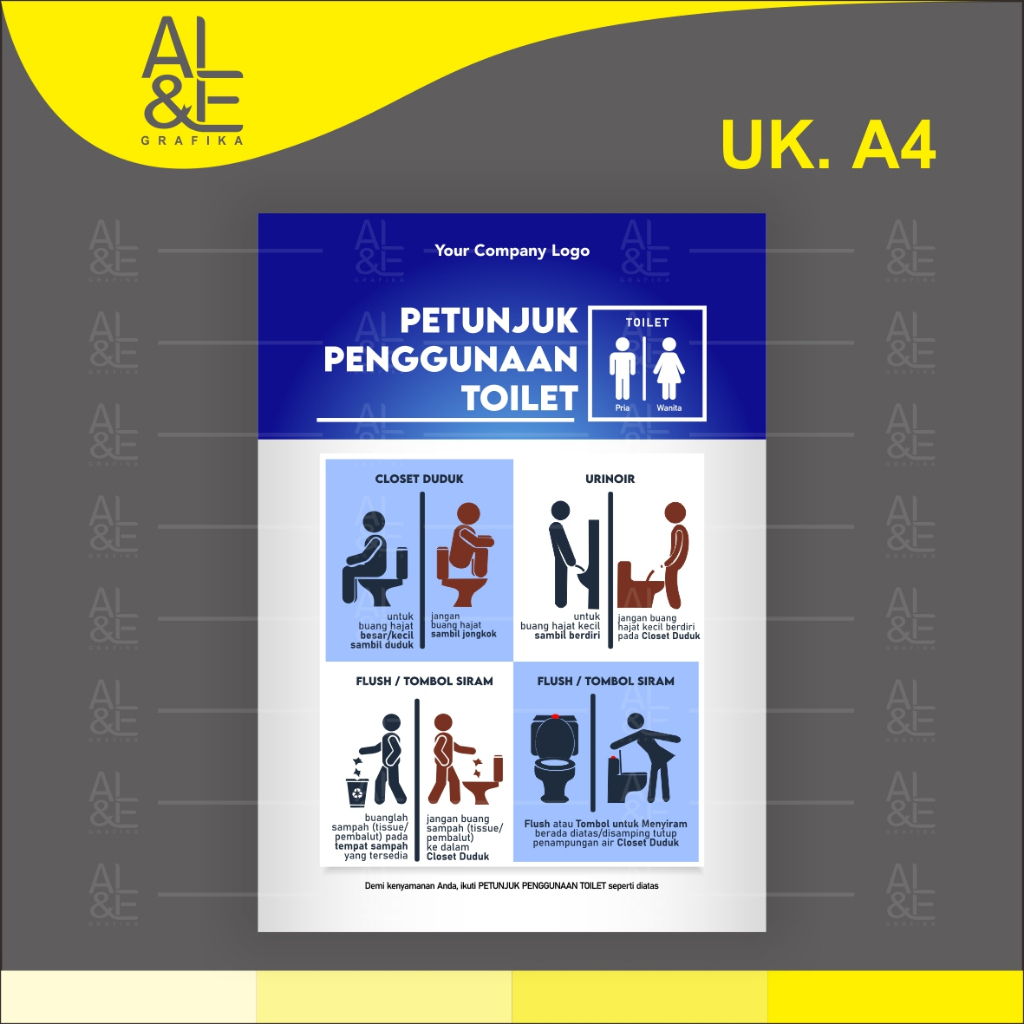 

113 - STIKER PETUNJUK PENGGUNAAN TOILET - VINYL STIKER RITRAMA INDOOR