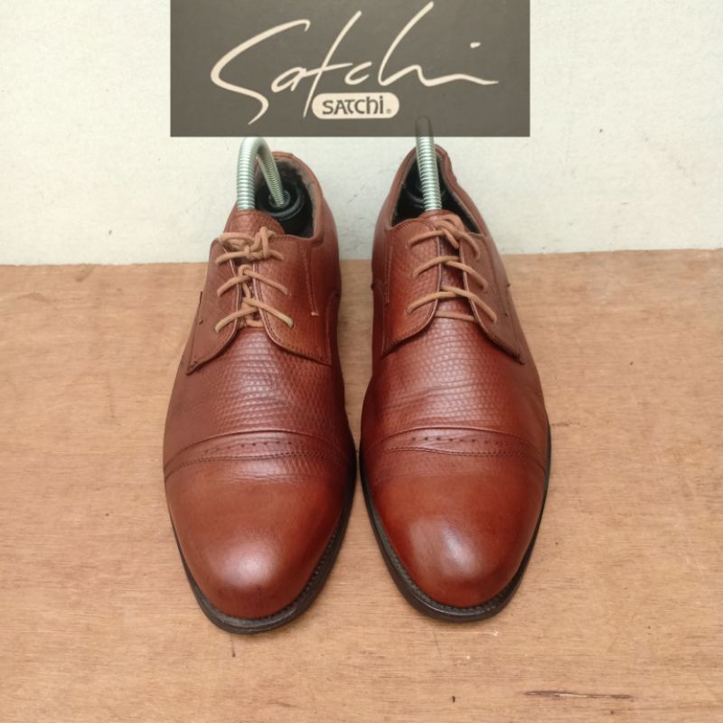 Satchi original sepatu pria branded formal kasual vintage preloved shoes kulit murah