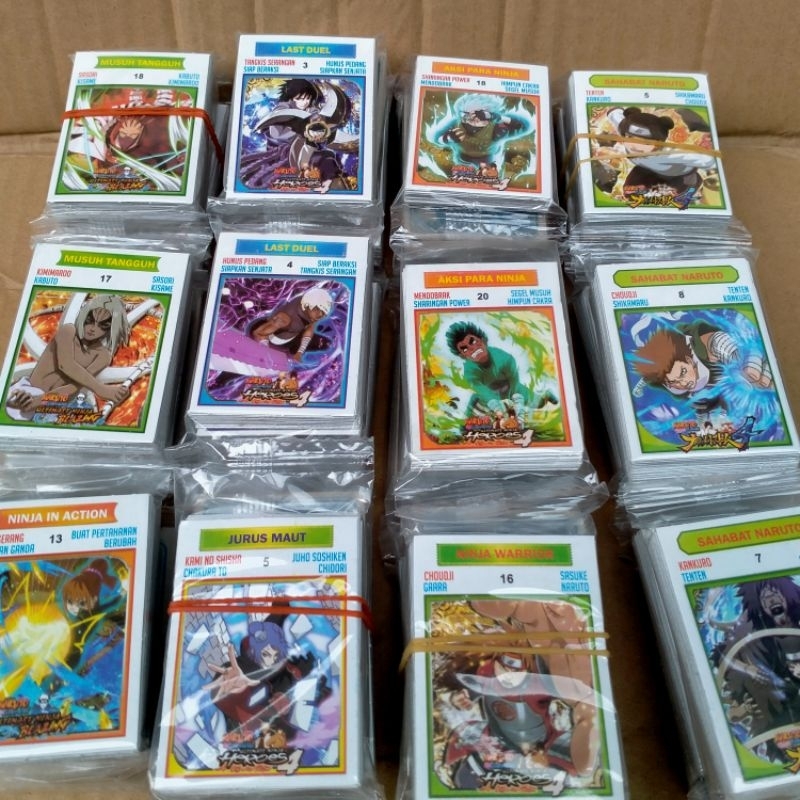 12 Sachet Mainan Kartu New Onepiece Ultraman Naruto Ml Dg Tung Brainrot Anomali Loli Wartet Kwartet