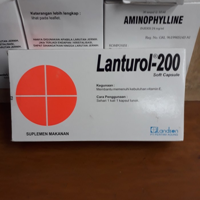 LANTUROL 200 suplemen dan vitamin kulit strip isi 10 kapsul